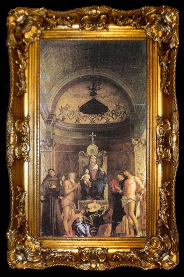 framed  Gentile Bellini Sacra Conversazione, ta009-2